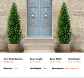 2 Pack 4' Artificial Cedar Topiary Tree Faux Plant UV Decor In/Outdoor
